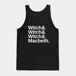 Shakespeare Macbeth Funny Character List Tank Top